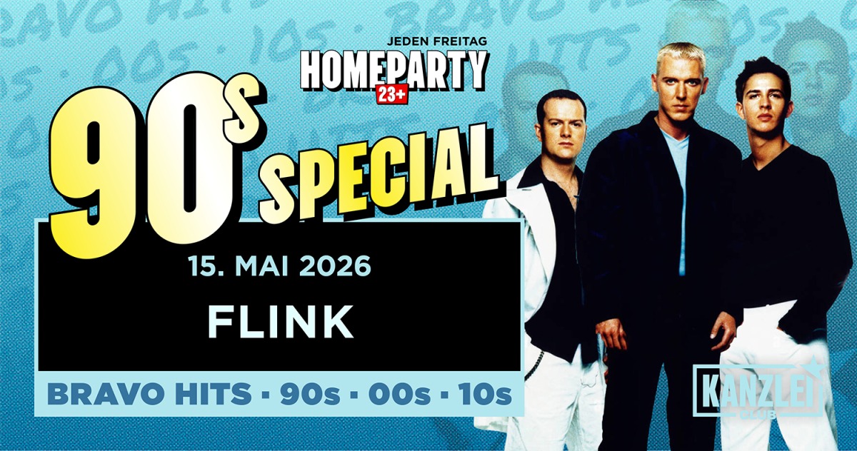 Flyer Homeparty 23+ - 90s Special