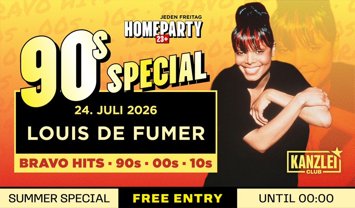 Flyer Homeparty 23+ - 90s Special
